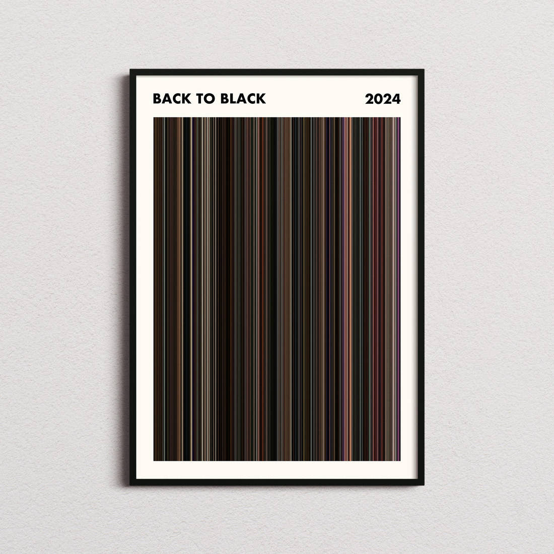 Back to Black Movie Barcode Poster - Simplified