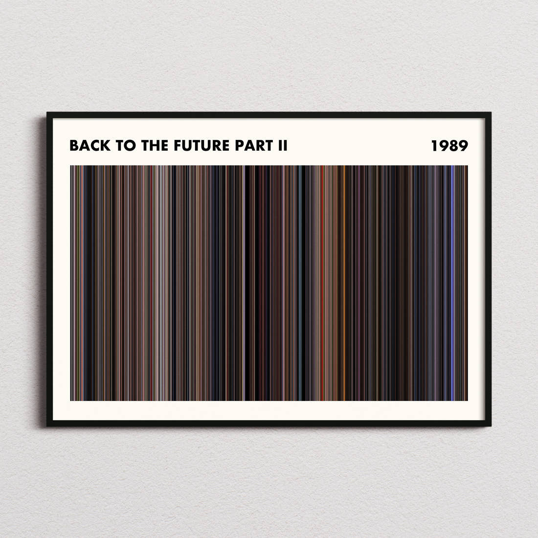 Back to the Future Part II Movie Barcode Poster - Simplified