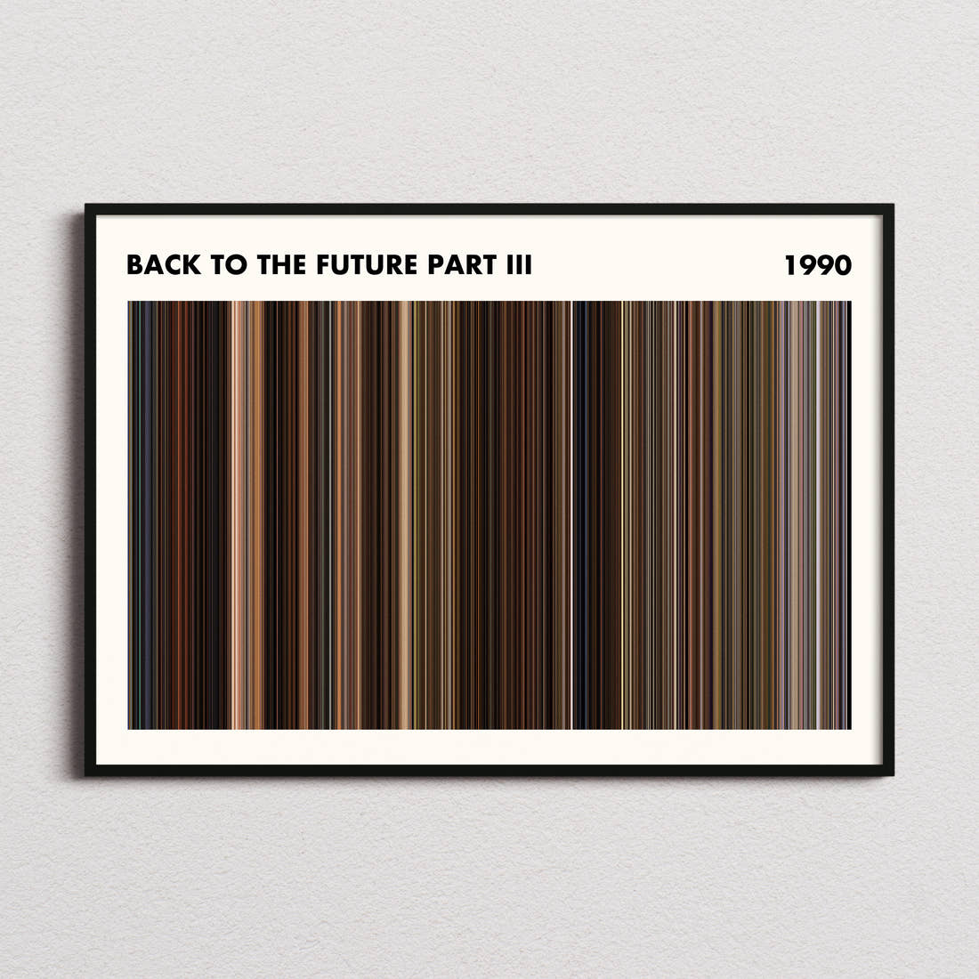 Back to the Future Part III Movie Barcode Poster - Simplified