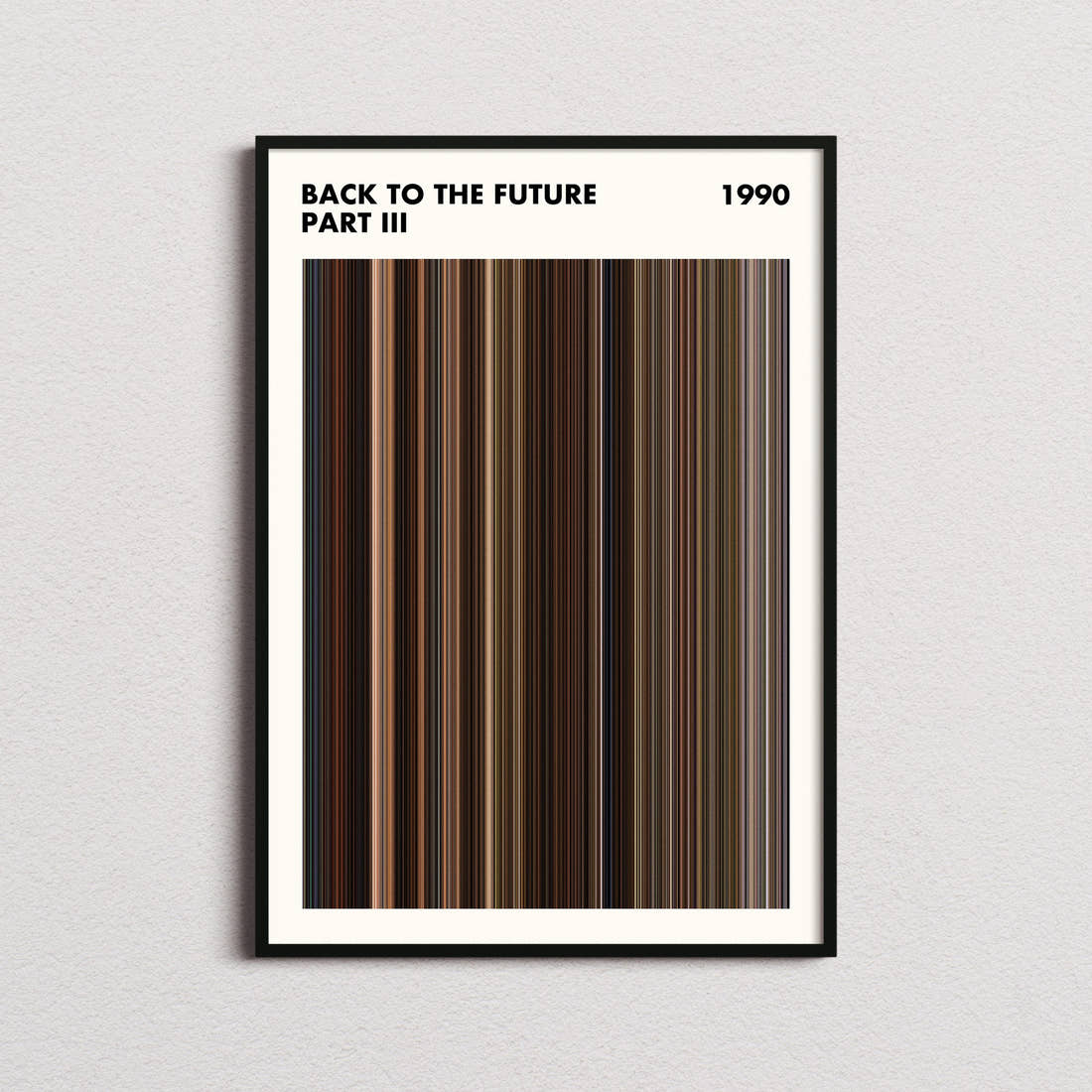Back to the Future Part III Movie Barcode Poster - Simplified