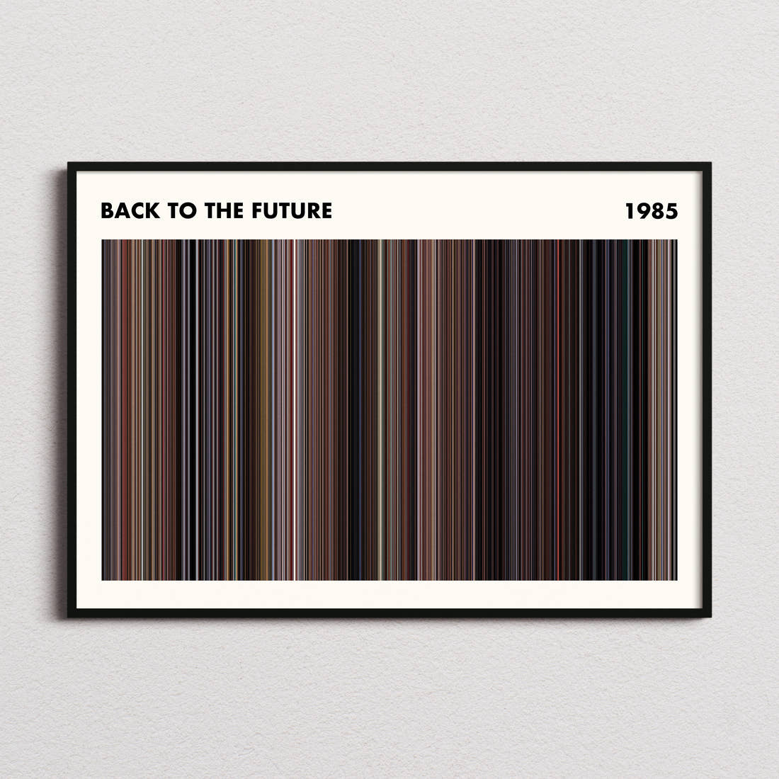Back to the Future Movie Barcode Poster - Simplified