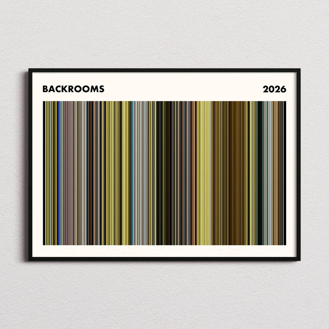 Backrooms Movie Barcode Poster - Simplified
