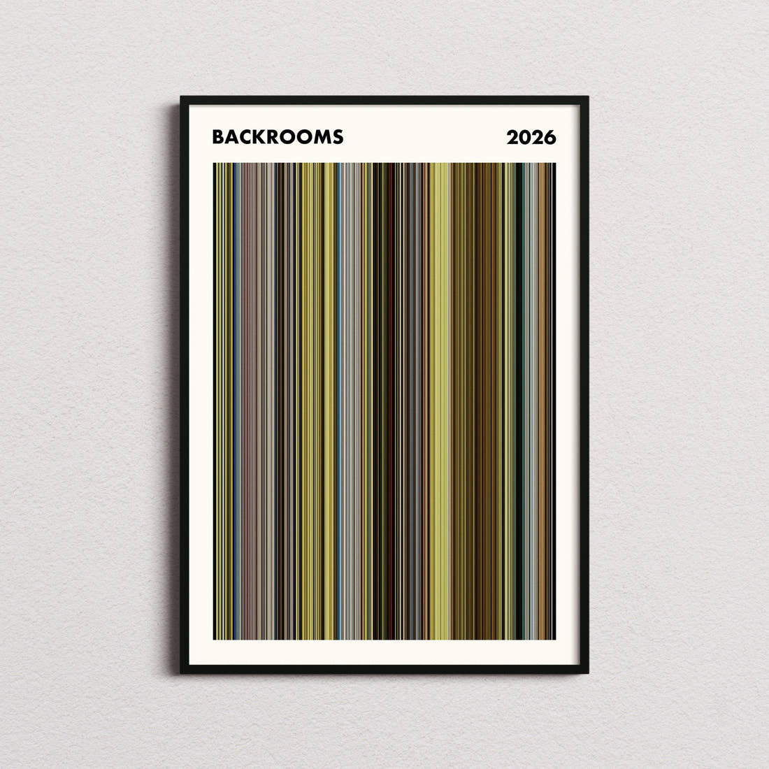 Backrooms Movie Barcode Poster - Simplified