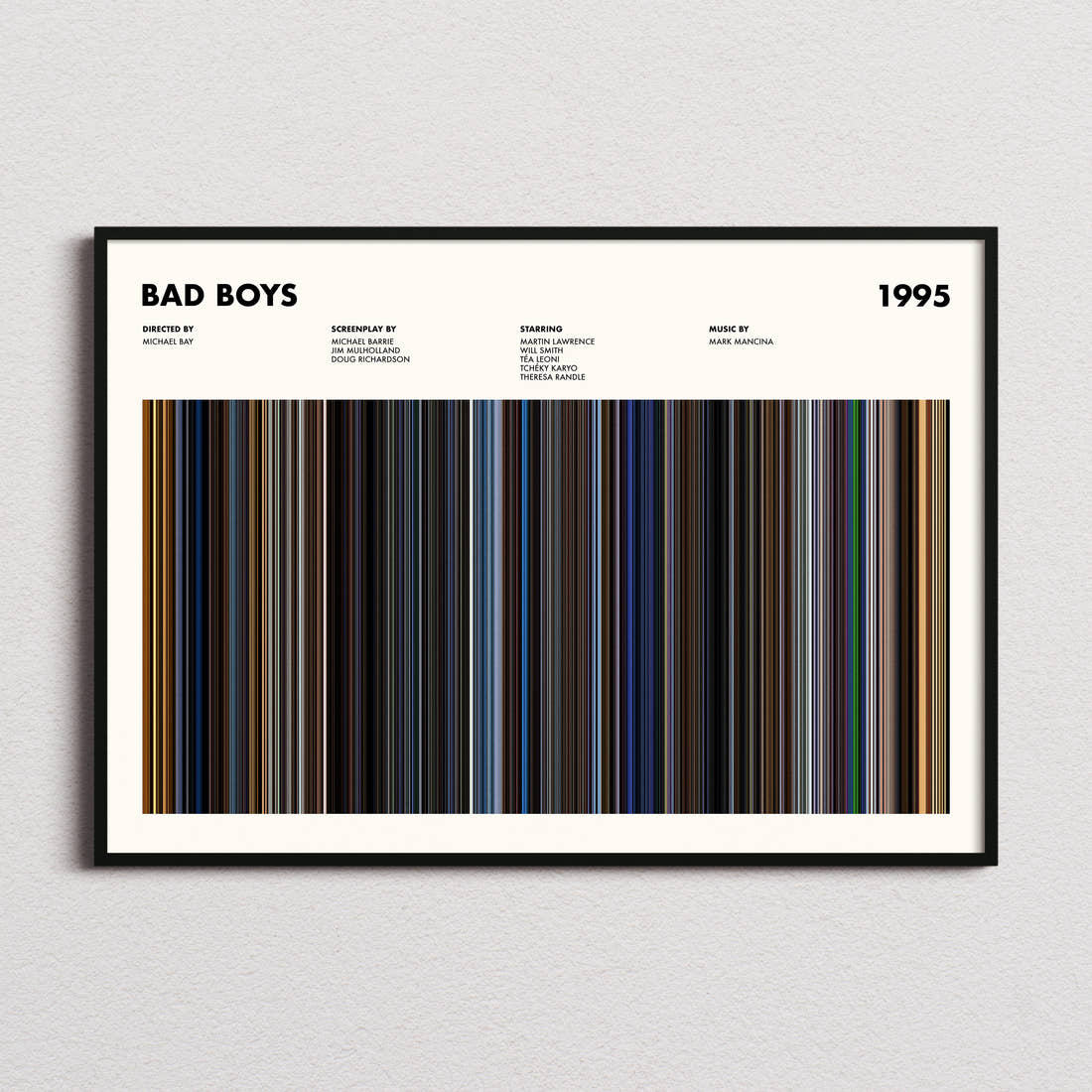 Bad Boys Movie Barcode Poster
