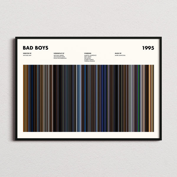 Bad Boys Movie Barcode Poster