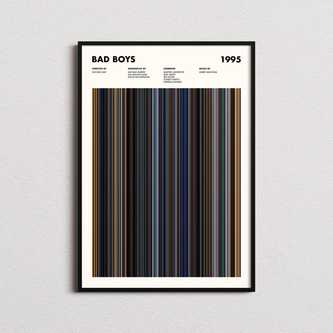 Bad Boys Movie Barcode Poster