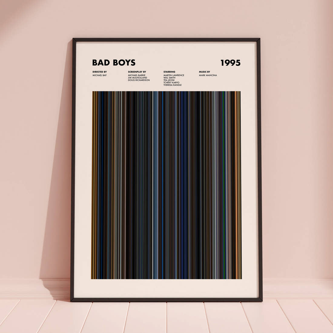Bad Boys Movie Barcode Poster