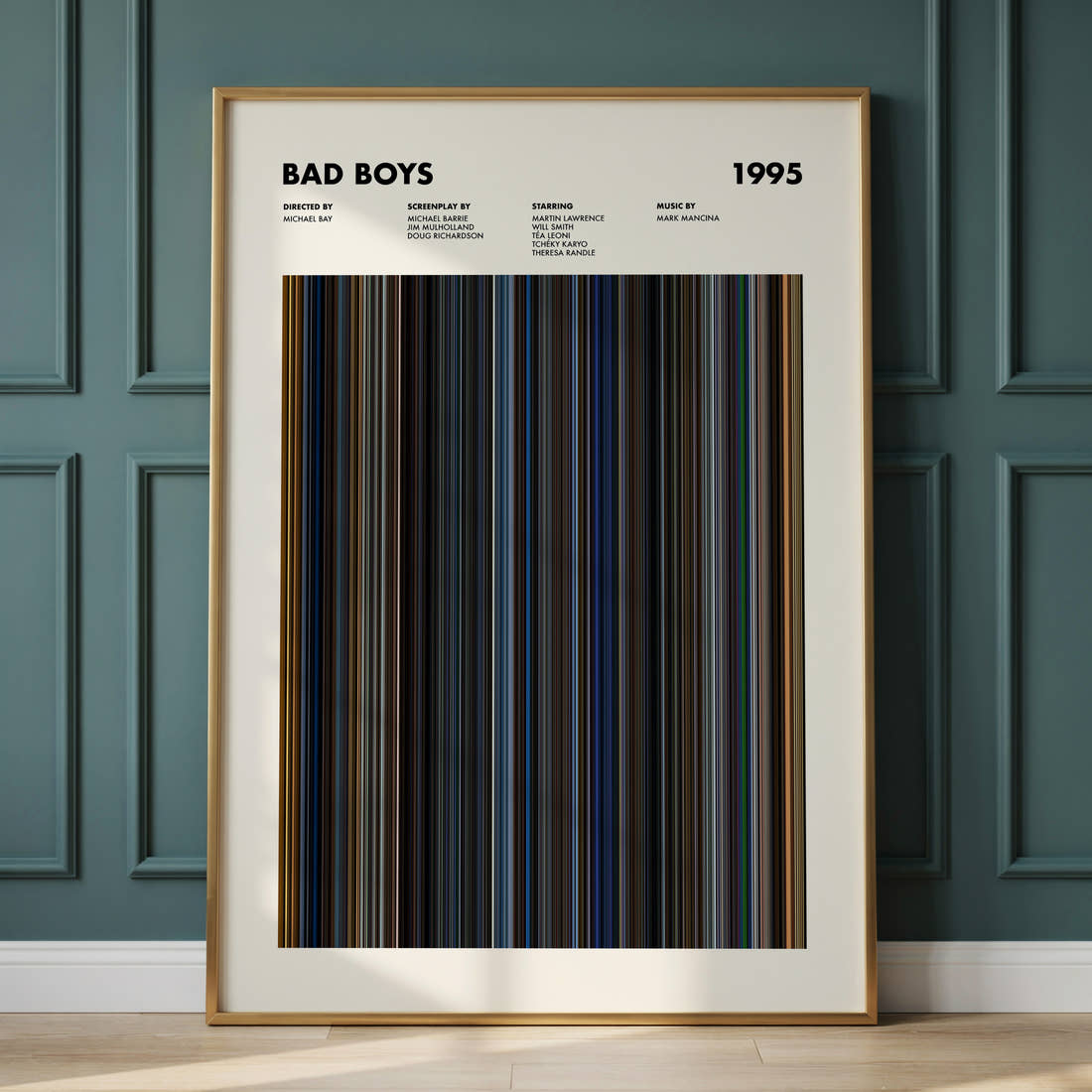 Bad Boys Movie Barcode Poster