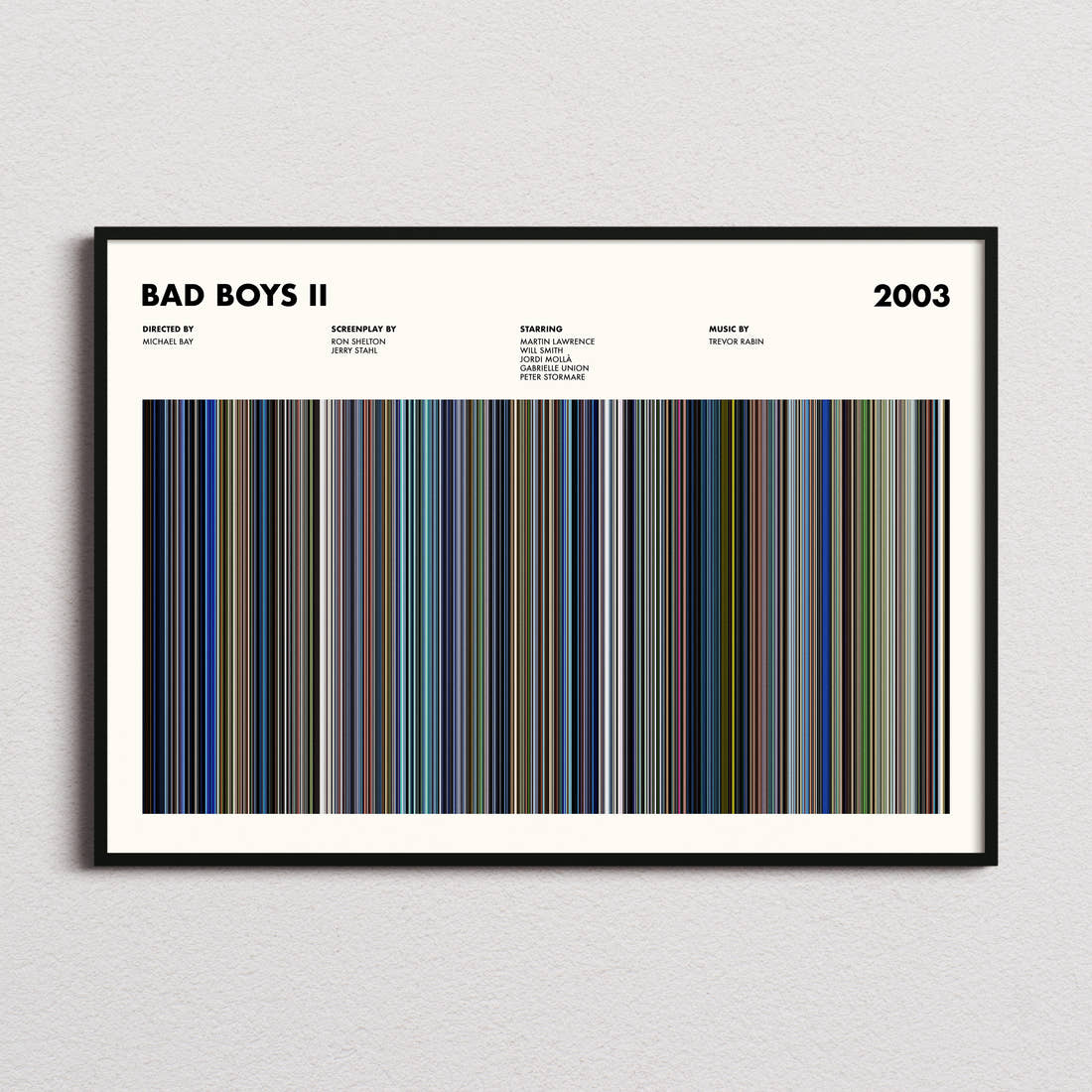 Bad Boys II Movie Barcode Poster