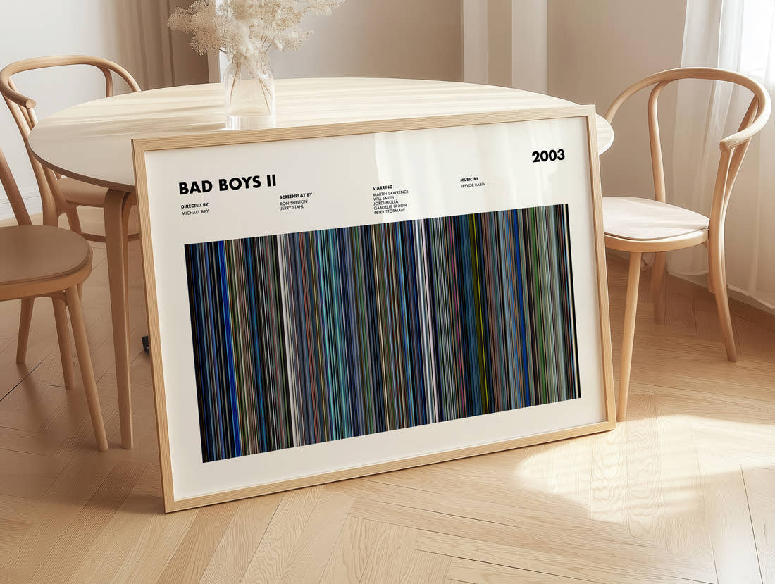 Bad Boys II Movie Barcode Poster