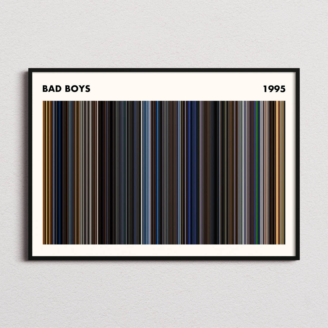 Bad Boys Movie Barcode Poster - Simplified
