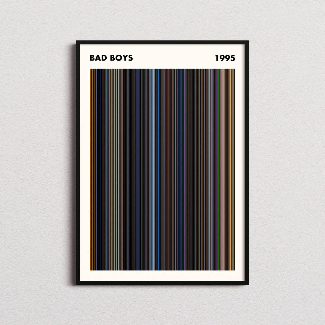 Bad Boys Movie Barcode Poster - Simplified