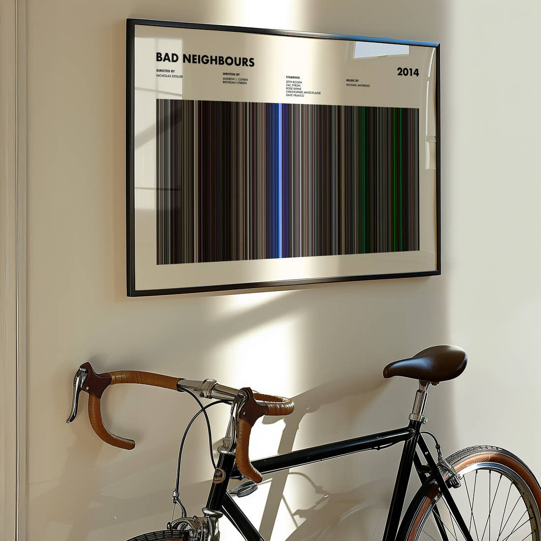 Bad Neighbours Movie Barcode Poster