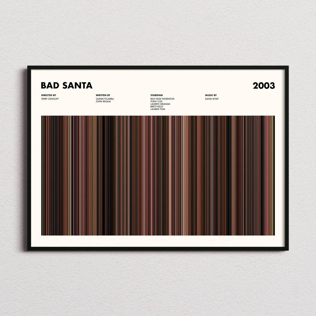 Bad Santa Movie Barcode Poster