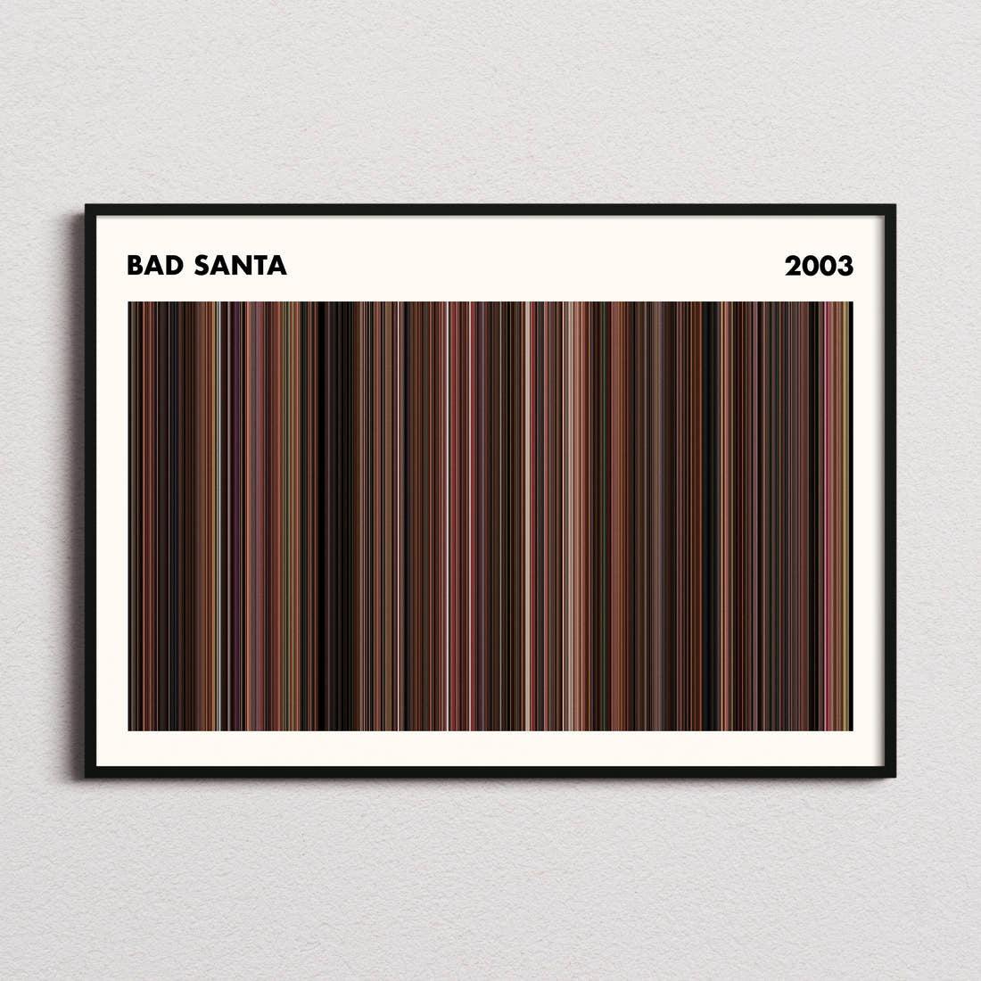 Bad Santa Movie Barcode Poster - Simplified