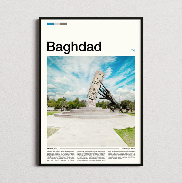 Baghdad - Saving Iraqi Culture Monument - Travel Print