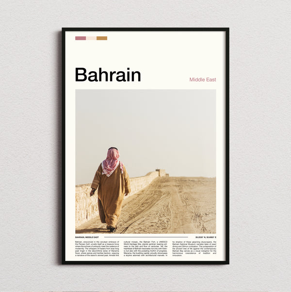Bahrain - Man In Traditional Dress - Travel Print