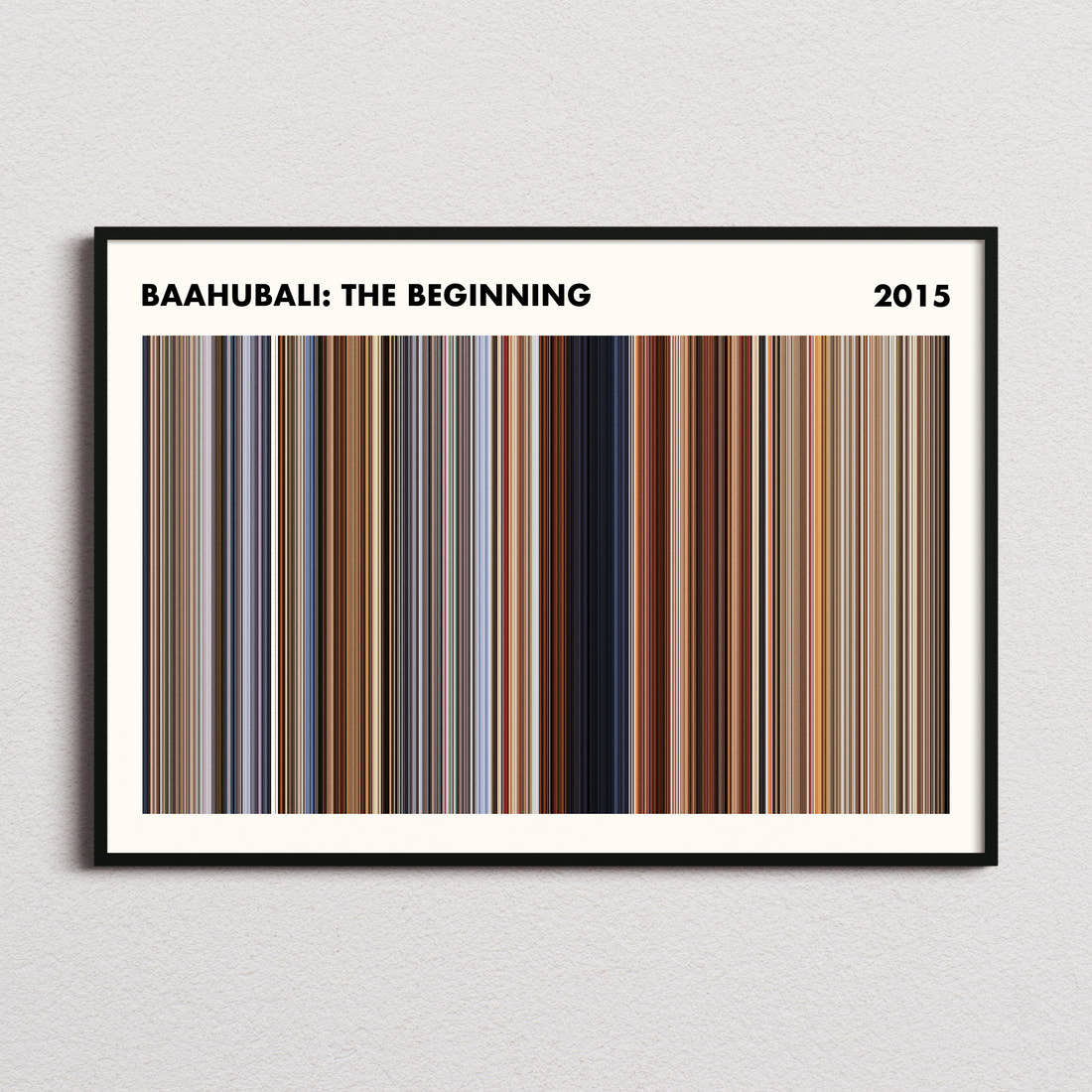 Baahubali: The Beginning Movie Barcode Poster - Simplified