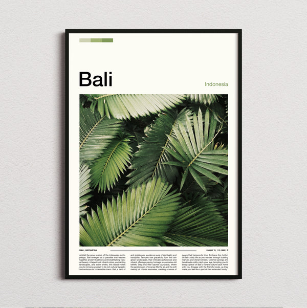 Bali - Palm Leaves - Travel Print