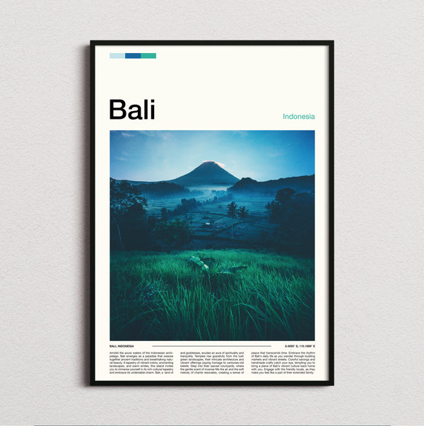 Bali - Volcano At Dusk - Travel Print