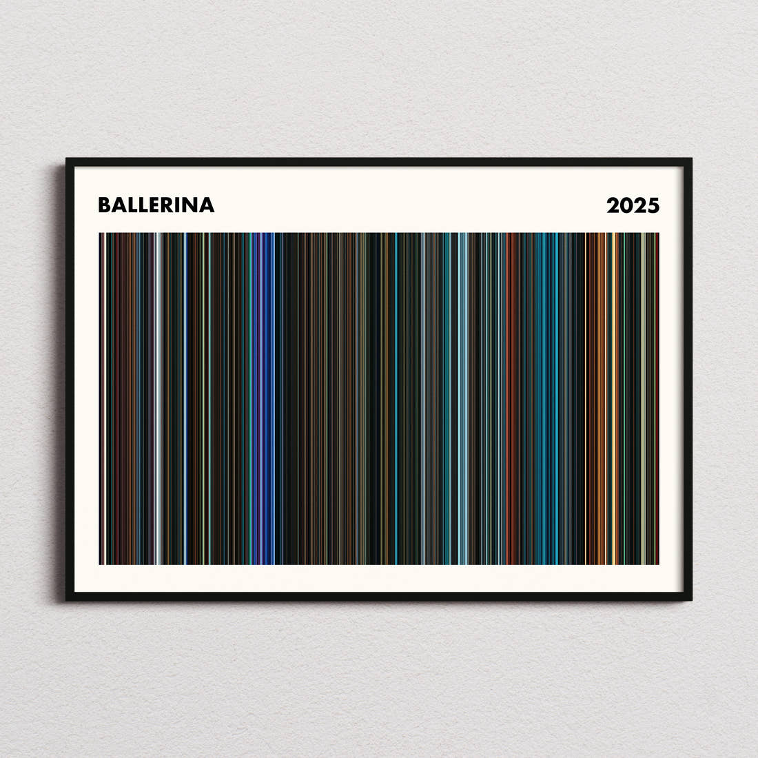 Ballerina Movie Barcode Poster - Simplified