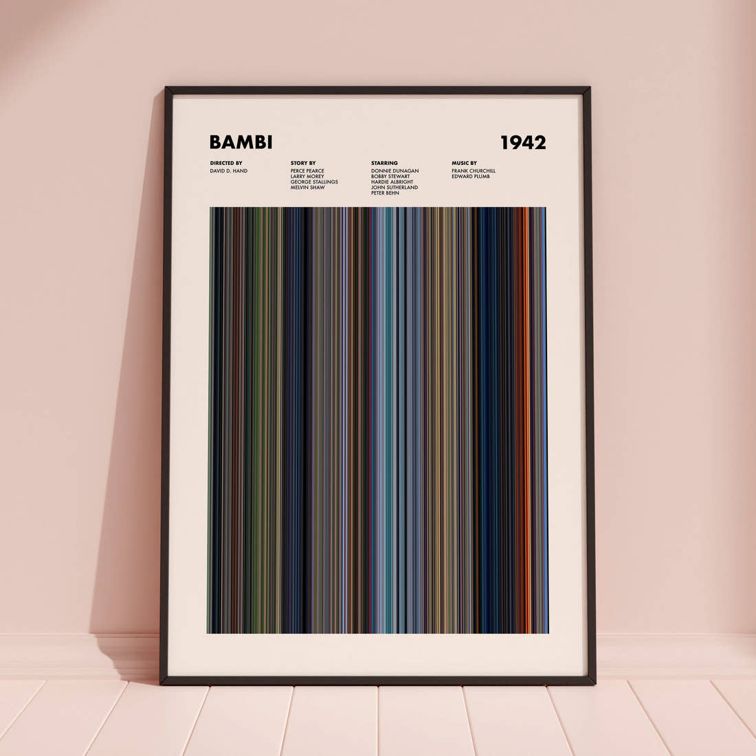 Bambi Movie Barcode Poster