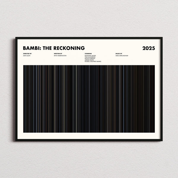 Bambi: The Reckoning Movie Barcode Poster