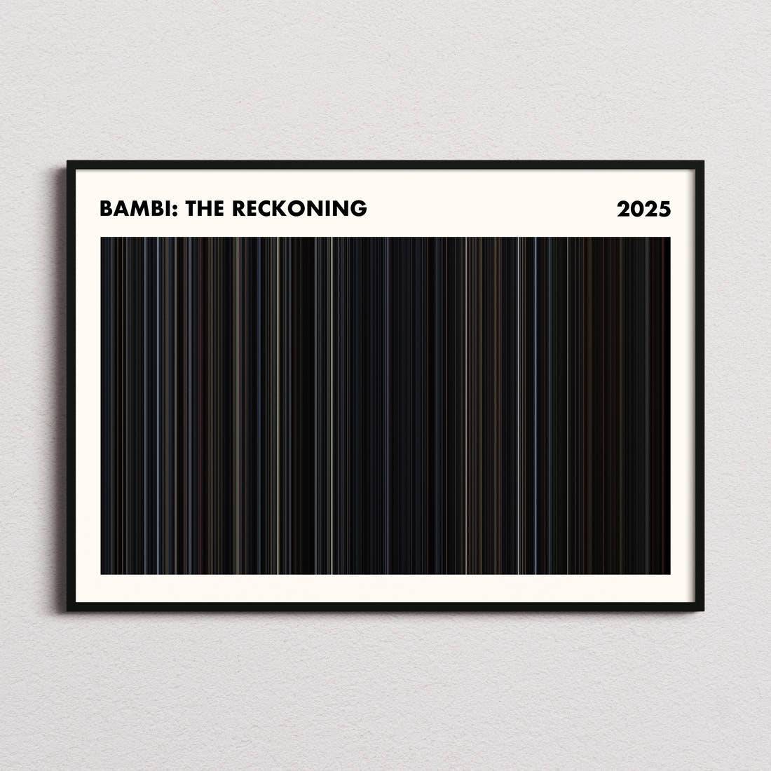 Bambi: The Reckoning Movie Barcode Poster - Simplified