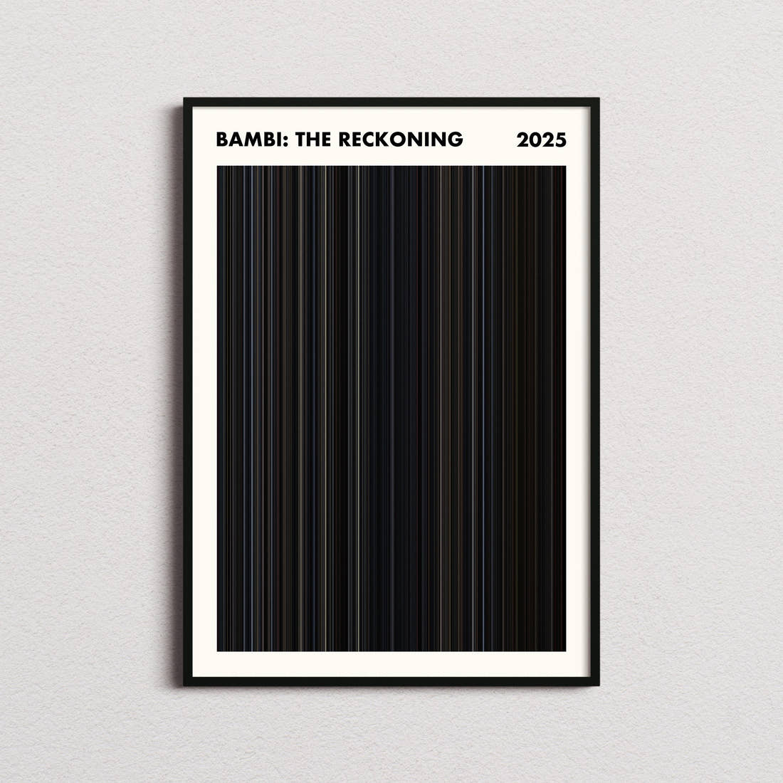 Bambi: The Reckoning Movie Barcode Poster - Simplified