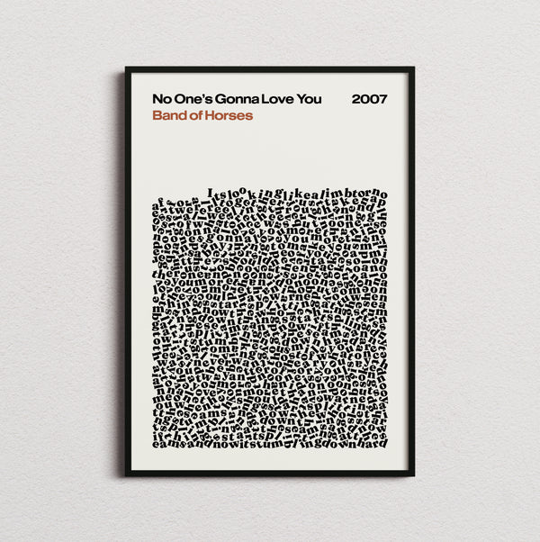 Band of Horses No One's Gonna Love You Lyric Print