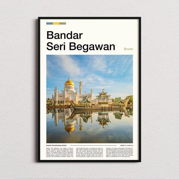 Bandar Seri Begawan - Omar Ali Saifuddien Mosque - Travel Print