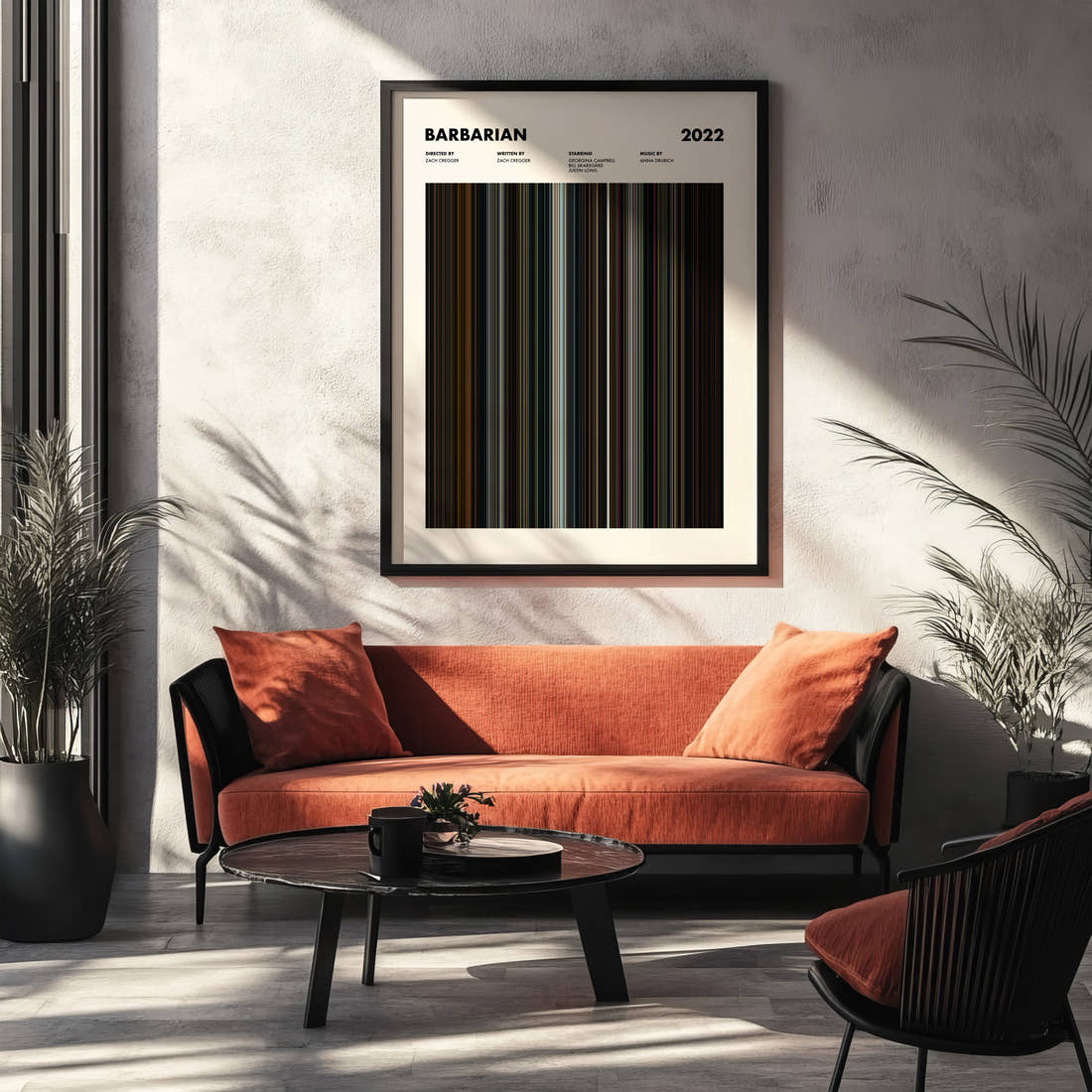 Barbarian Movie Barcode Poster