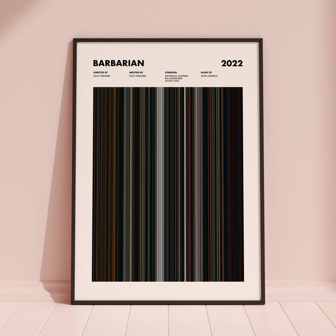 Barbarian Movie Barcode Poster