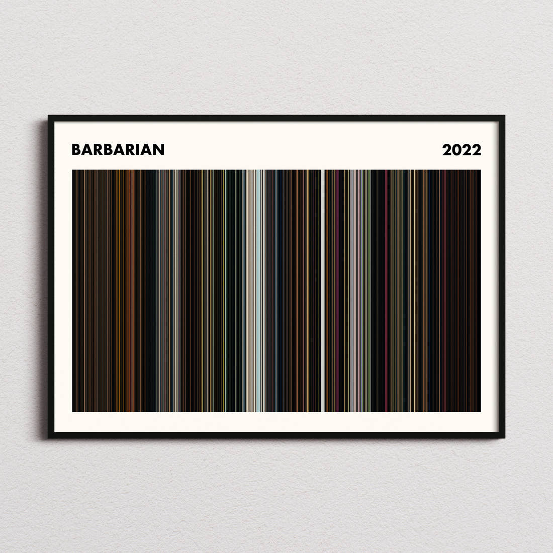 Barbarian Movie Barcode Poster - Simplified