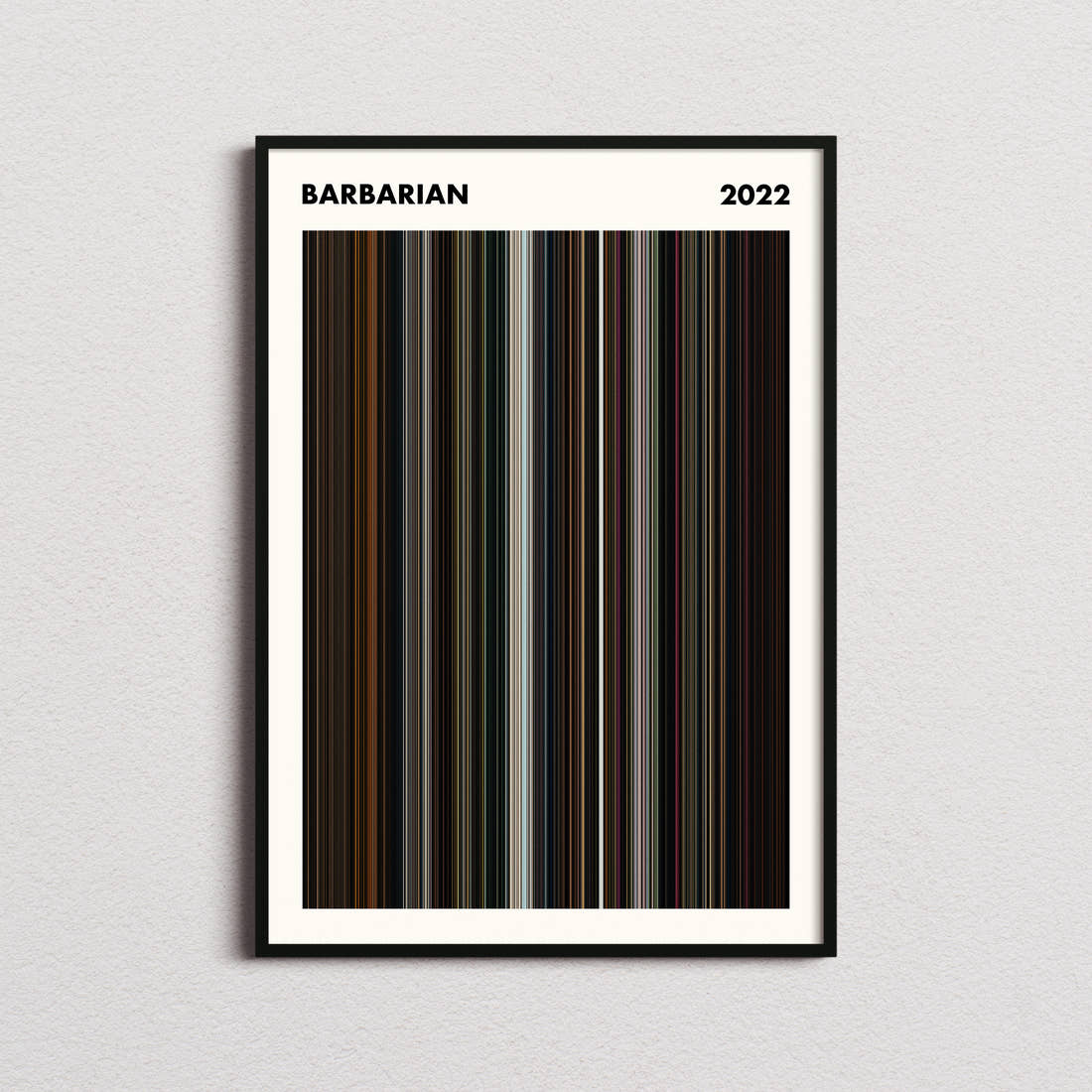 Barbarian Movie Barcode Poster - Simplified