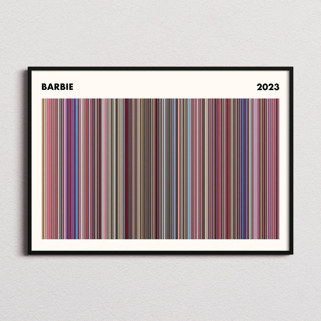 Barbie Movie Barcode Poster - Simplified