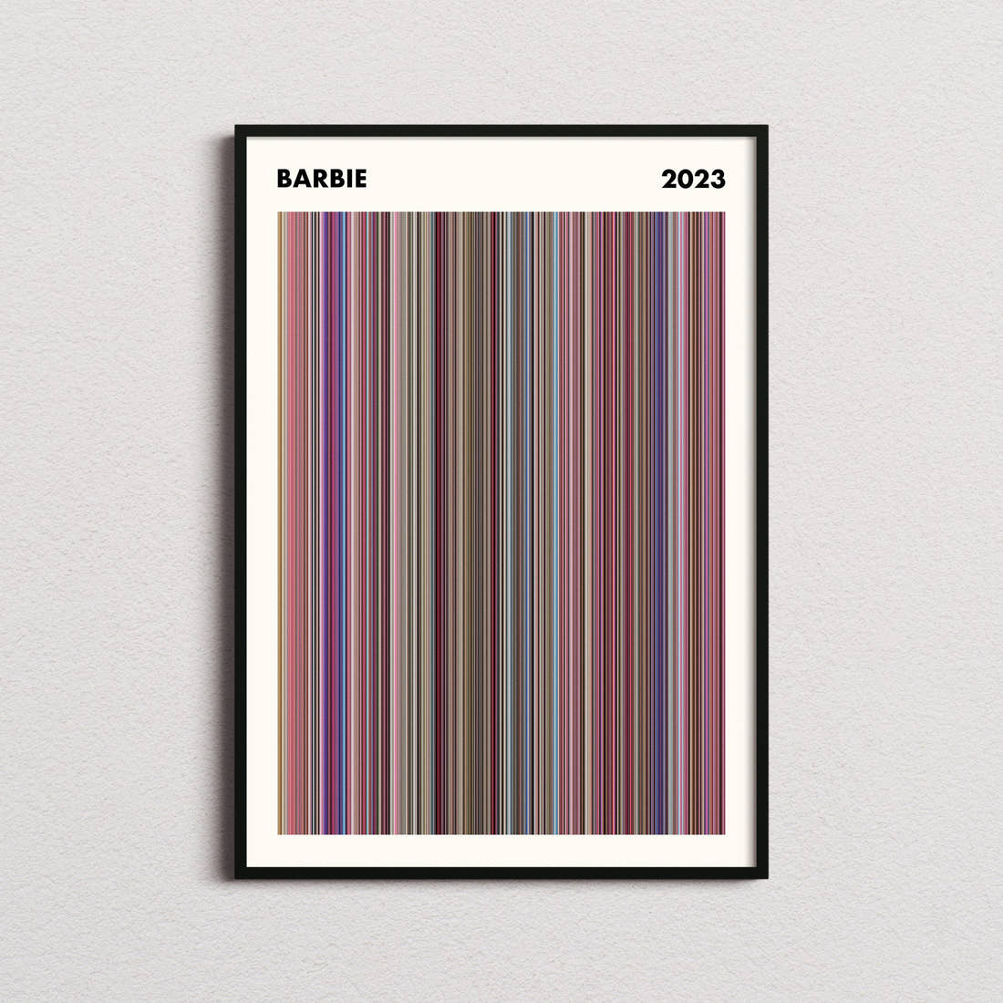 Barbie Movie Barcode Poster - Simplified