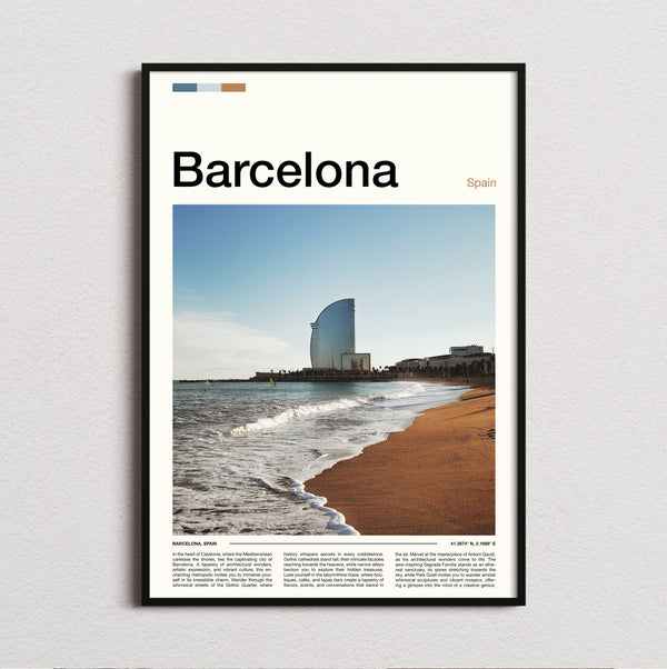 Barcelona - Sail Shaped Hotel - Travel Print