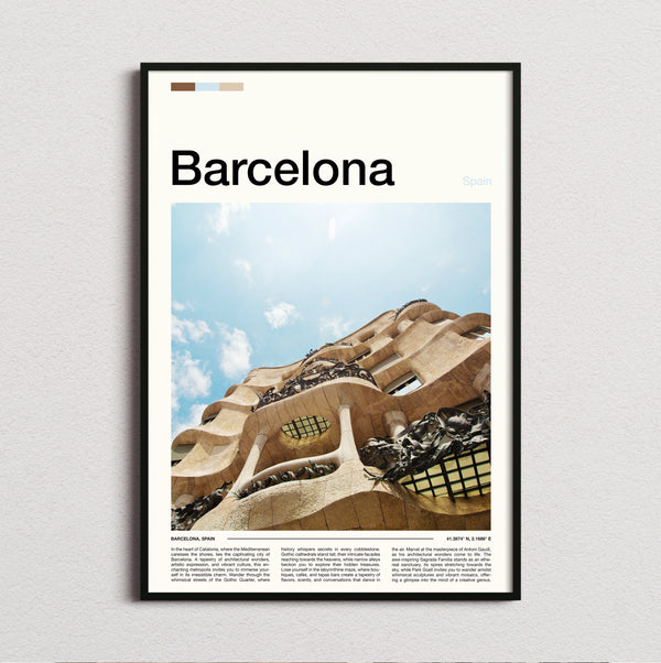 Barcelona - Casa Mila - Travel Print