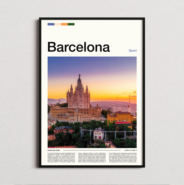 Barcelona - Tibidabo Church - Travel Print