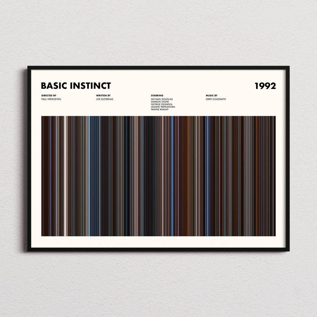 Basic Instinct Movie Barcode Poster