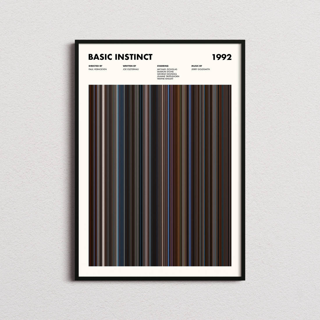 Basic Instinct Movie Barcode Poster