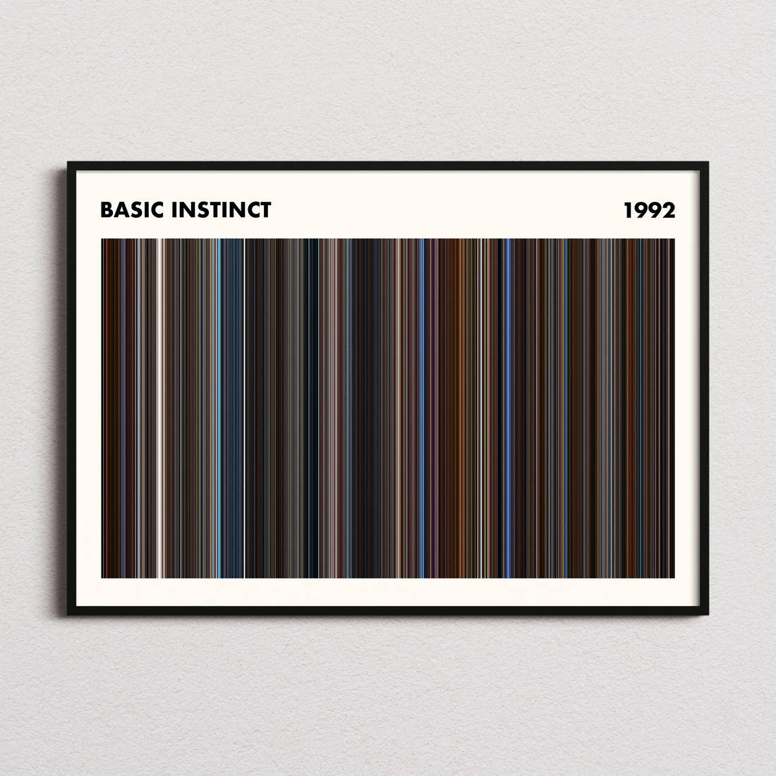 Basic Instinct Movie Barcode Poster - Simplified