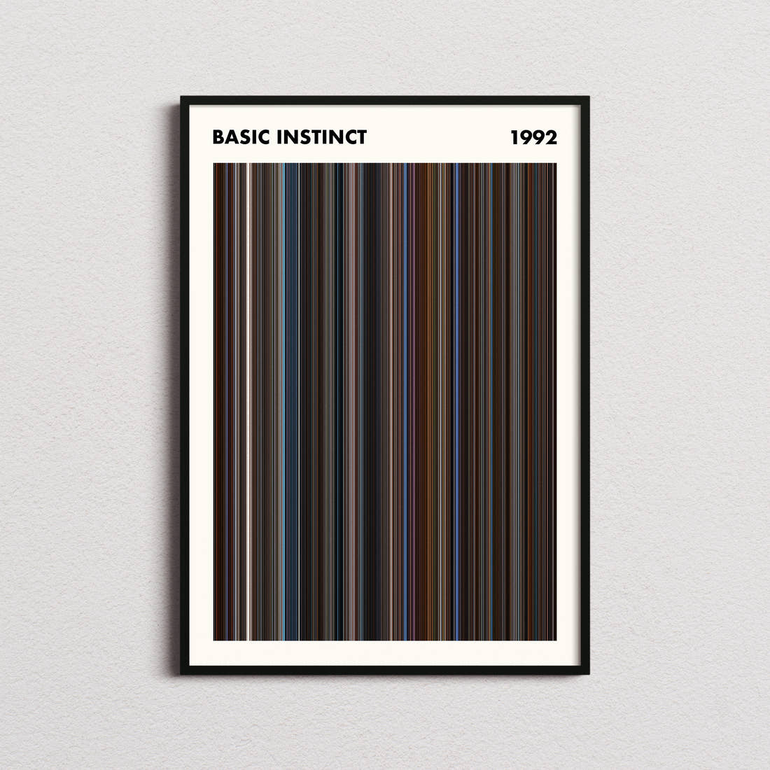 Basic Instinct Movie Barcode Poster - Simplified