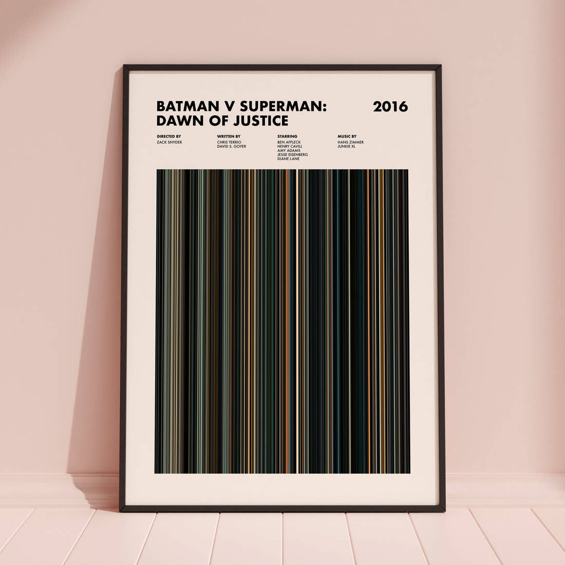 Batman v Superman: Dawn of Justice Movie Barcode Poster