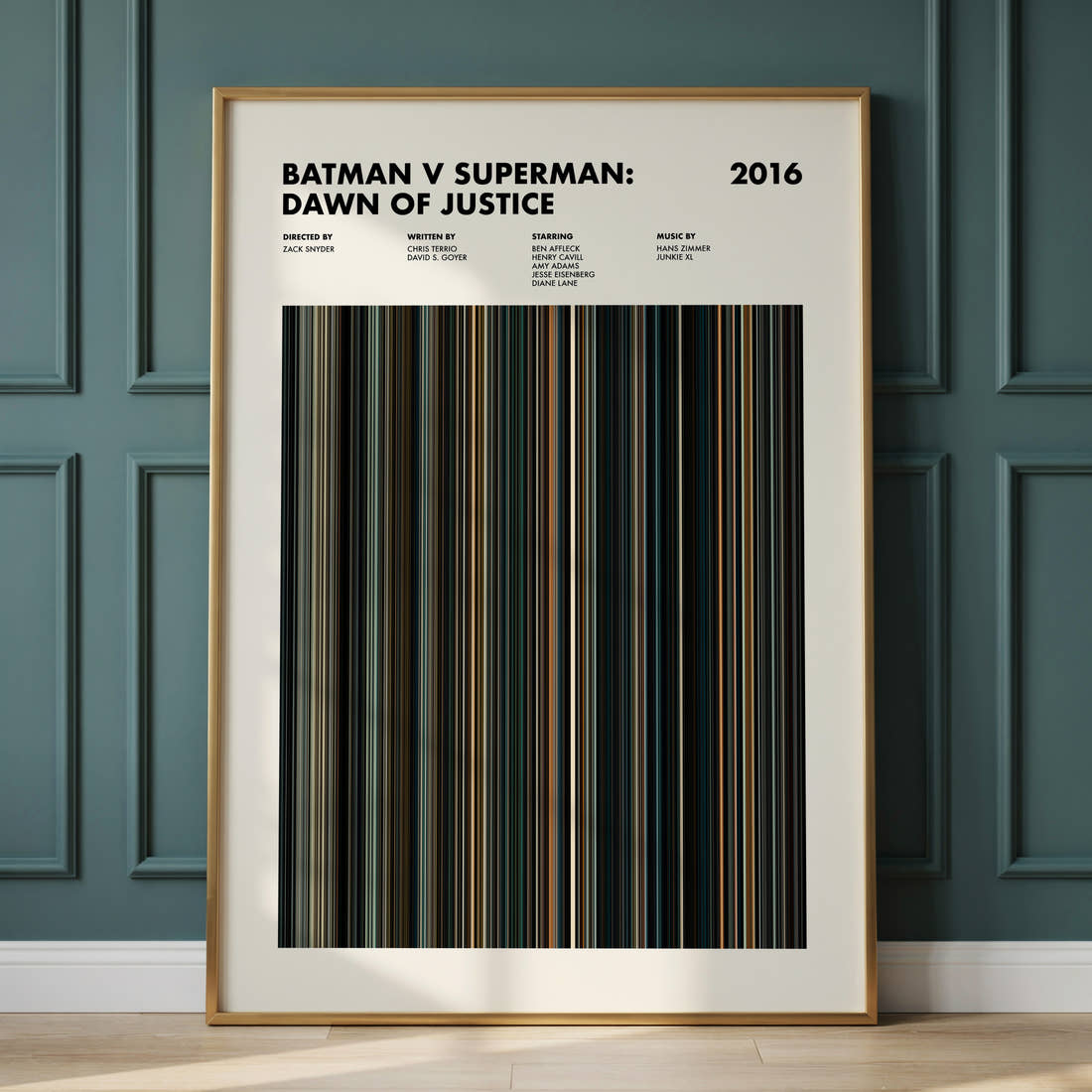 Batman v Superman: Dawn of Justice Movie Barcode Poster