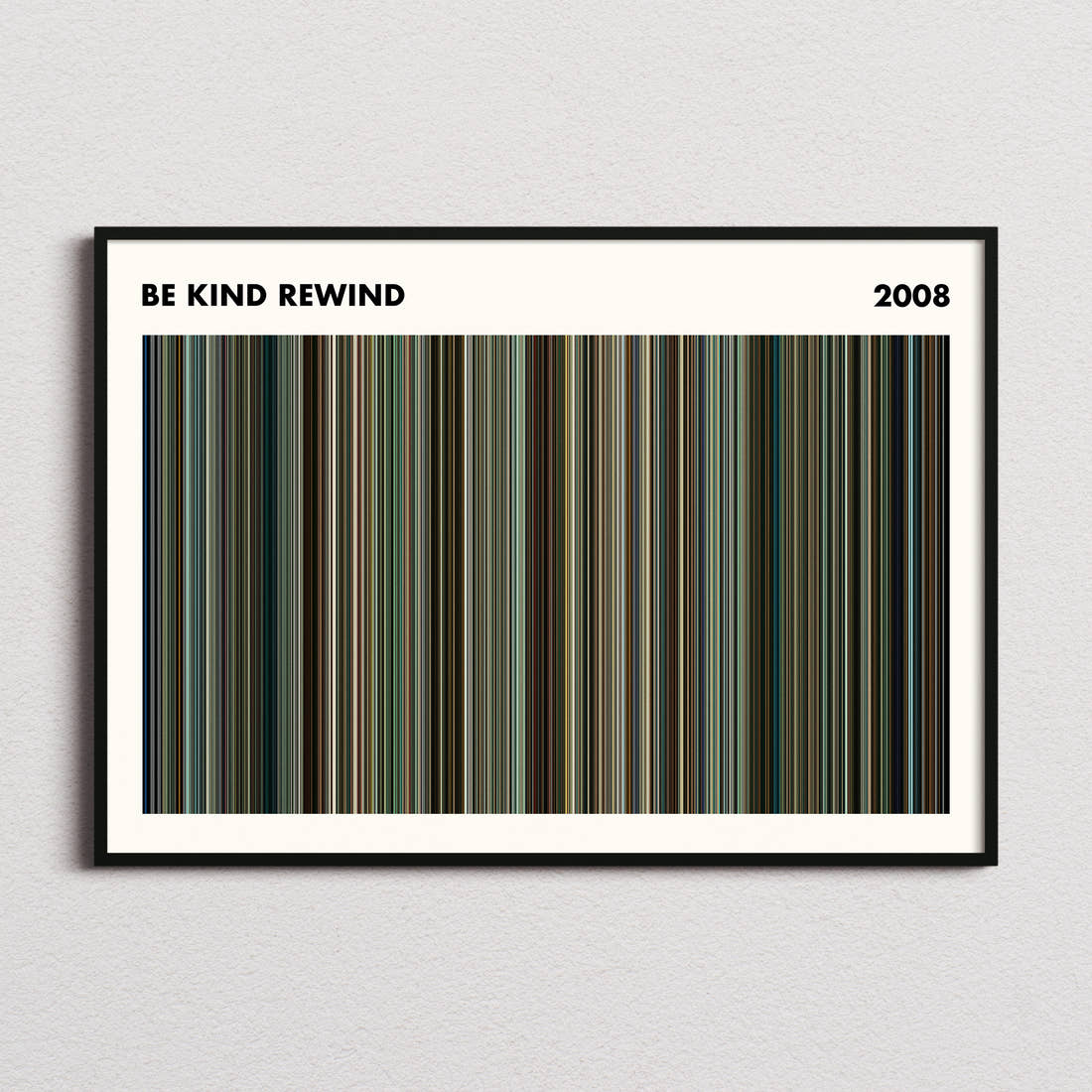 Be Kind Rewind Movie Barcode Poster - Simplified