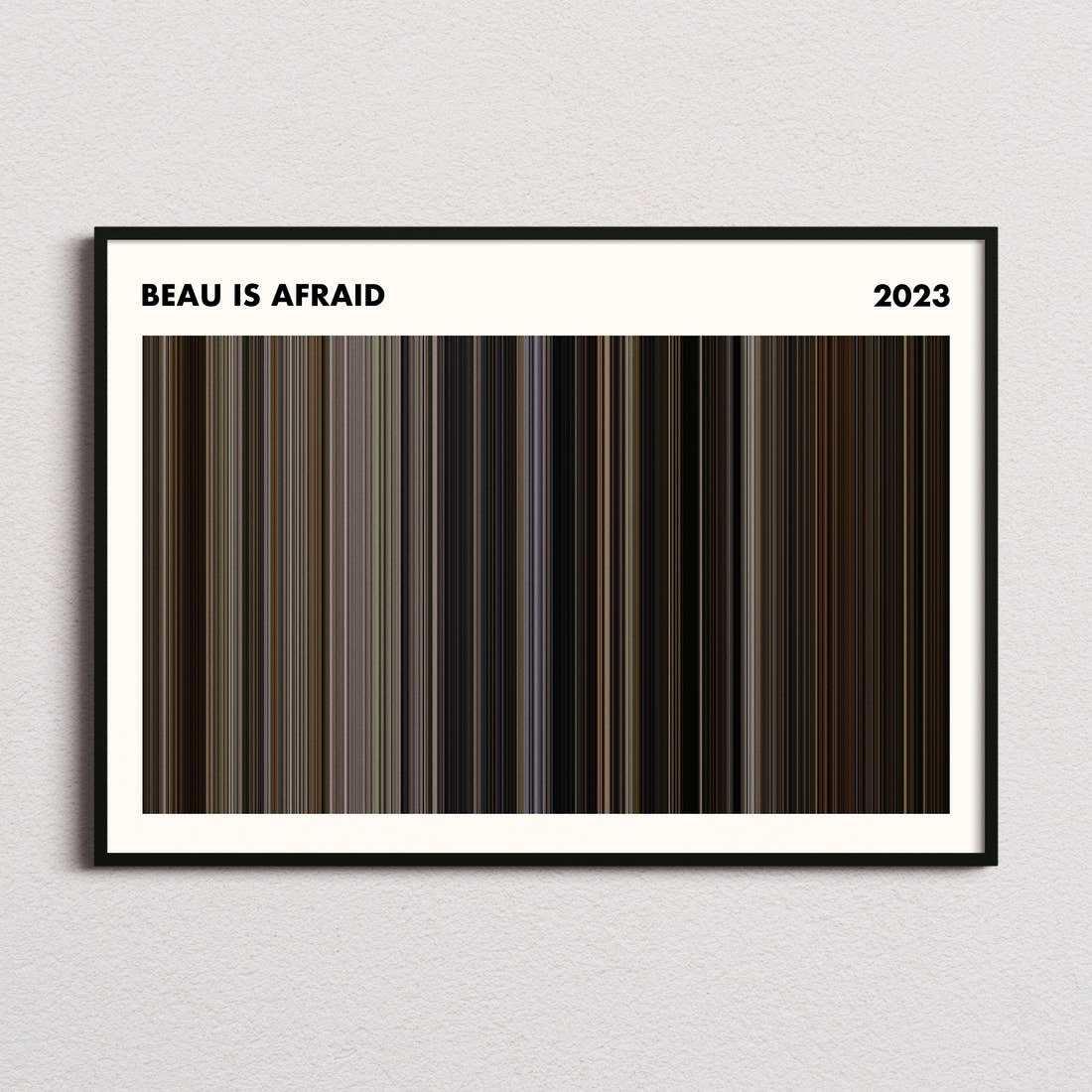 Beau Is Afraid Movie Barcode Poster - Simplified