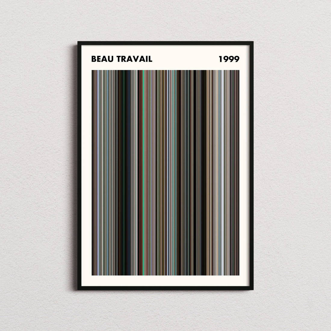 Beau Travail Movie Barcode Poster - Simplified