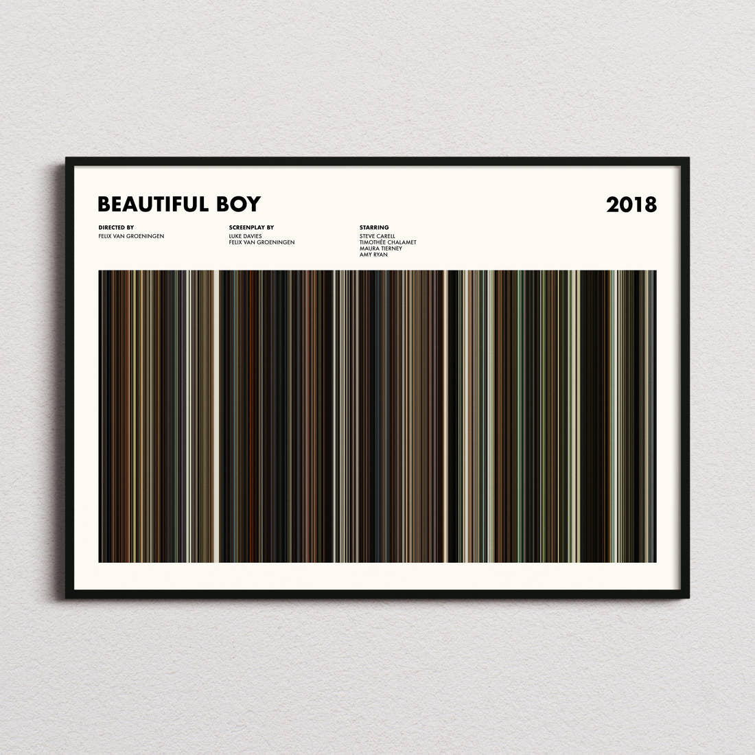 Beautiful Boy Movie Barcode Poster